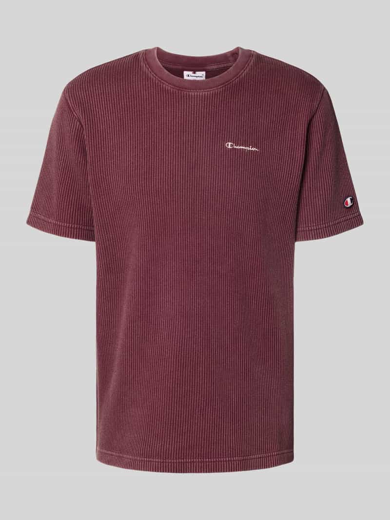 Champion T-shirt met logostitchings en ronde hals
