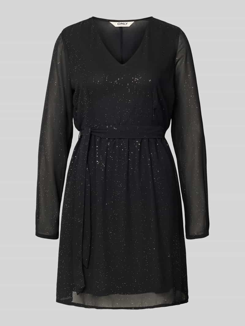 Only Mini-jurk met strikceintuur model 'STAR LIFE'