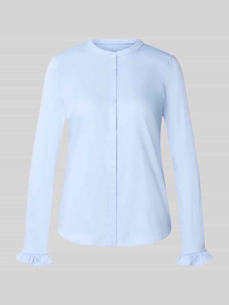 MOS MOSH Blouse met maokraag en mouwen met ruches model 'Mattie'