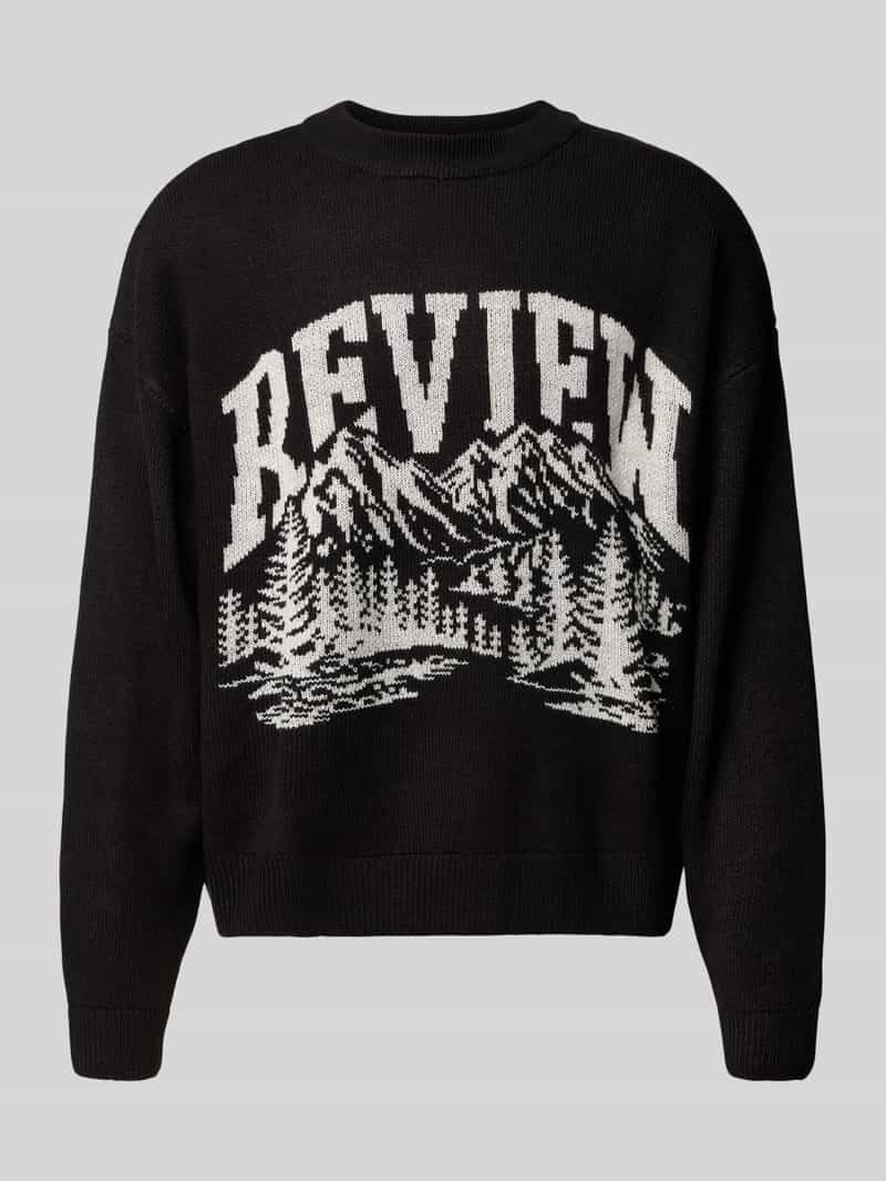 REVIEW Gebreide pullover met opstaande kraag