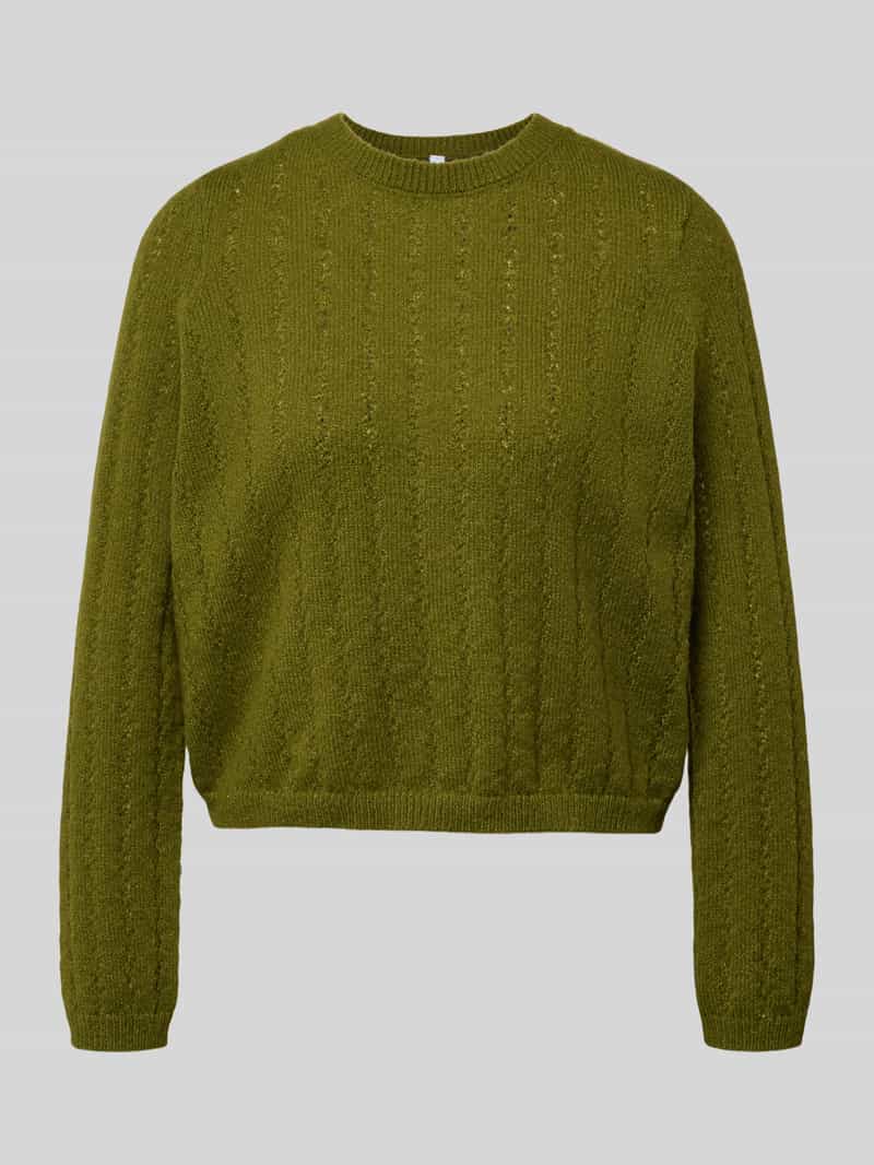 Pieces Regular fit pullover met geribde mouwboordjes model 'ADA'