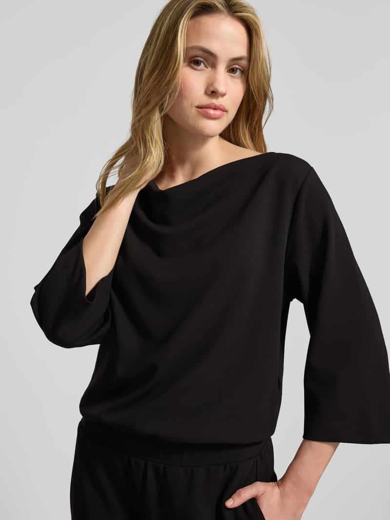 Opus Jumpsuit met cascadehals en steekzakken