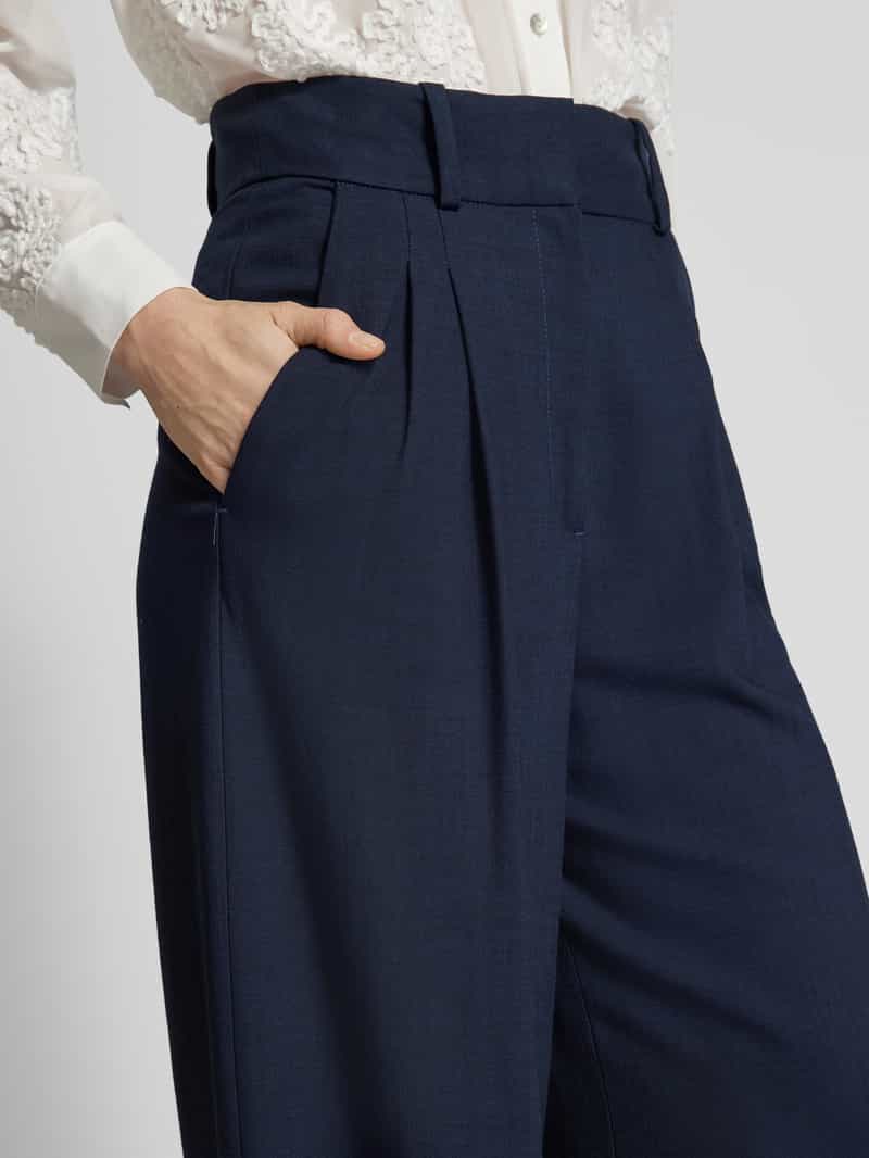 Ivy Oak Wide leg stoffen broek met bandplooien model 'PRESCILLIA ANN'