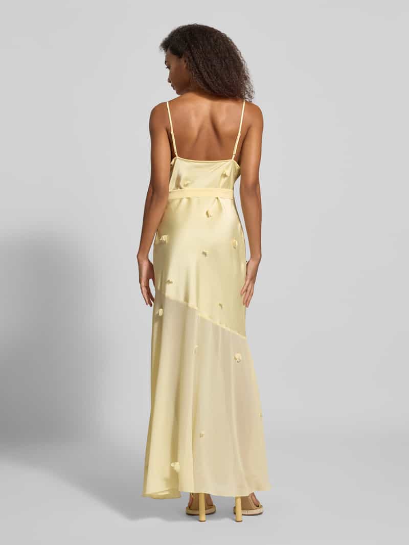 Gina Tricot maxi-jurk met bloemengarnering lichtgeel, foto 2