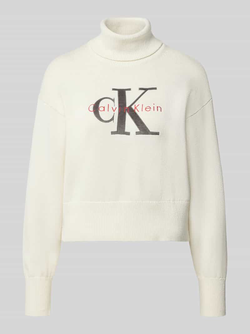 Calvin Klein Jeans Regular Fit Pullover aus reiner Baumwolle in Weiss, Größe XS 2101091XS