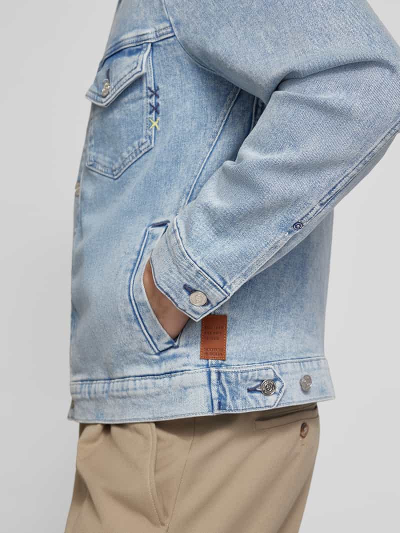 Scotch & Soda Jeansjack met strookzakken