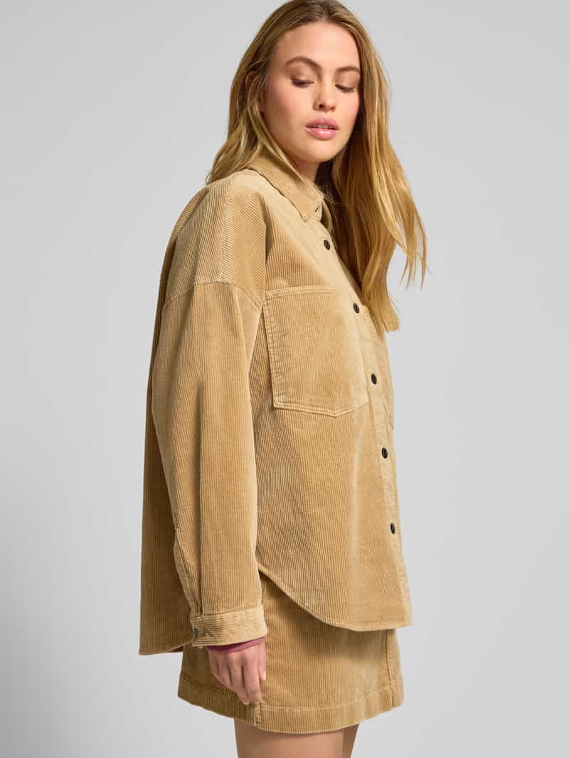Jake*s Casual Regular fit overhemdblouse in ribcordlook