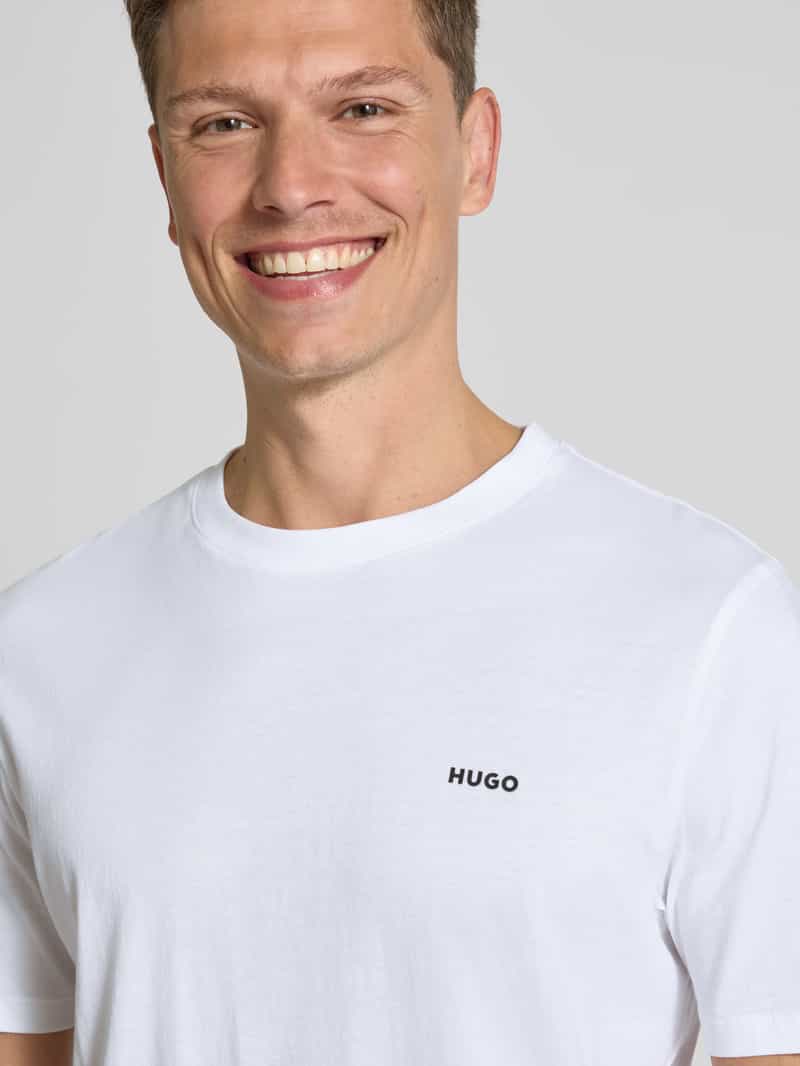 HUGO T-shirt met labelprint model 'Dero'