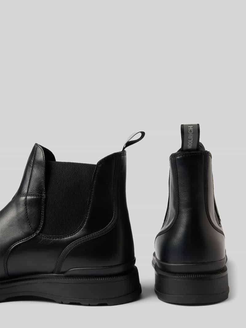 Woolrich Chelsea boots met reliëflogo