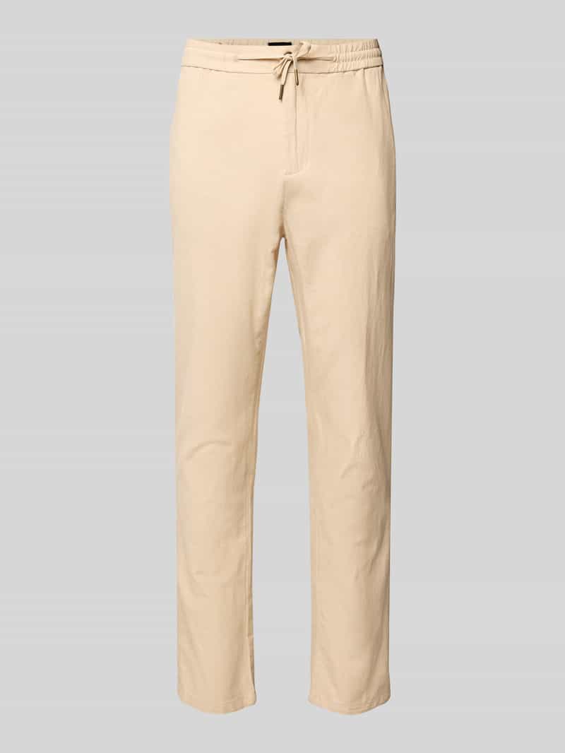 Scotch & Soda Tapered fit stoffen broek met tunnelkoord model 'Warren'