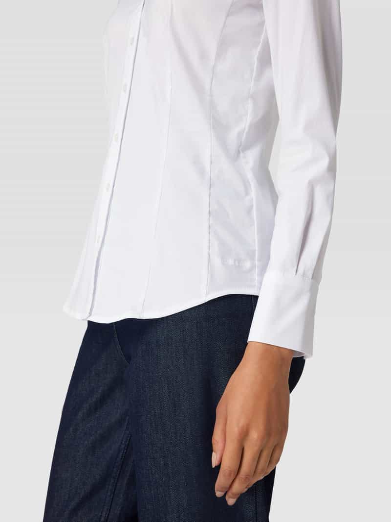 MORE & MORE Overhemdblouse met labelstitching
