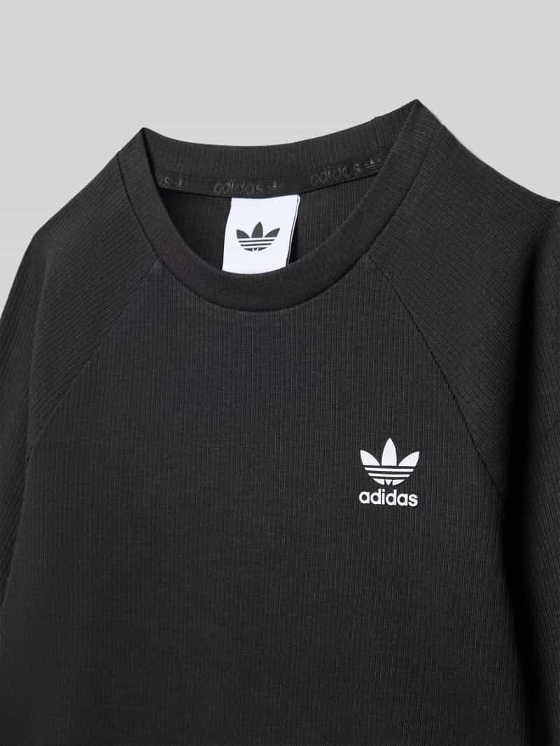 adidas Originals Shirt met lange mouwen en fijnrib