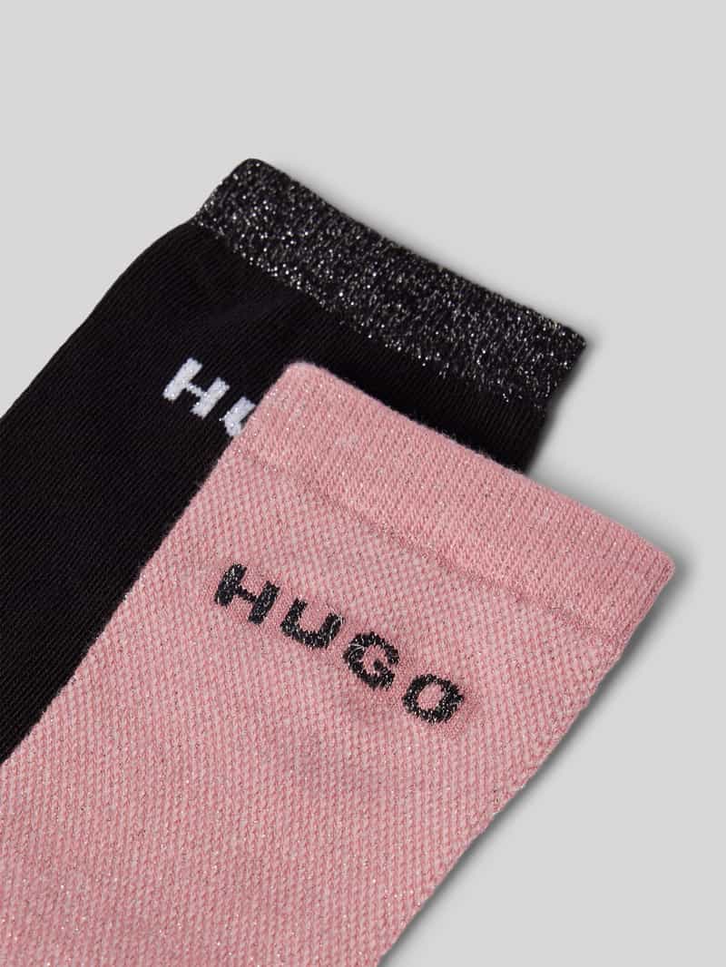 HUGO Sokken van katoenmix in een set van 2 paar model 'SHINY'