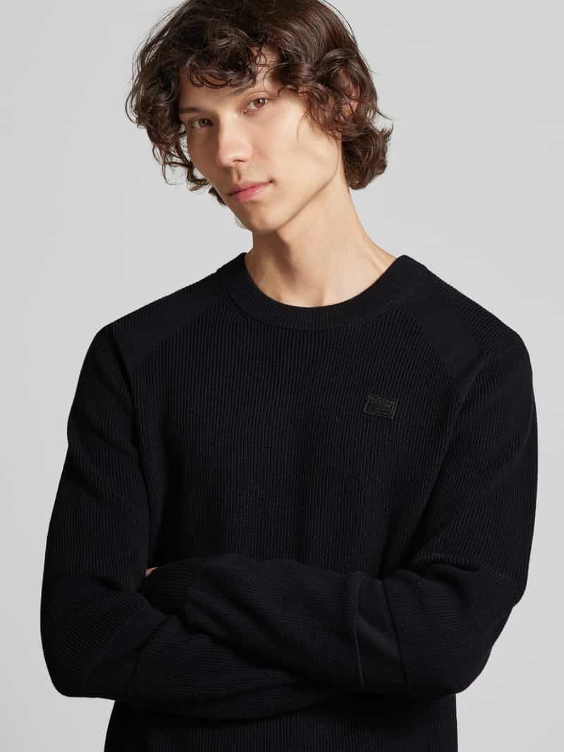 G-Star Raw Gebreide pullover met labelstitching