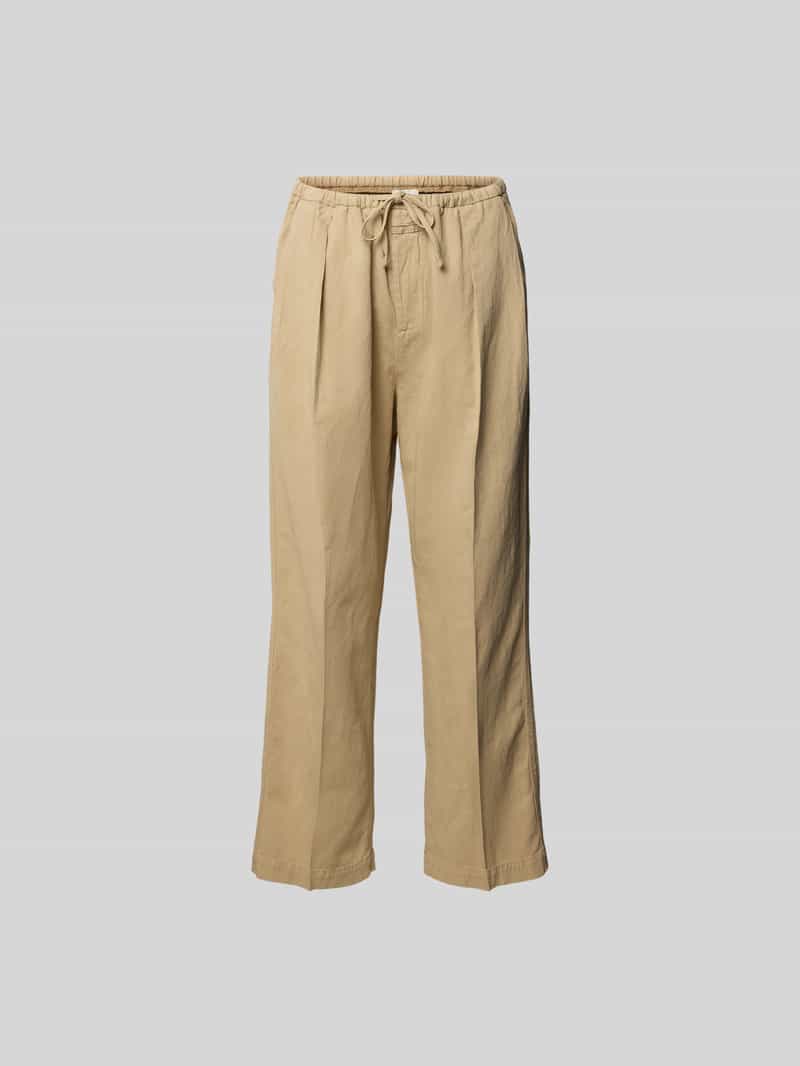Stoffen broek met linnen