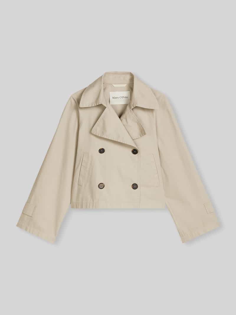 relaxed fit trenchjack van katoen