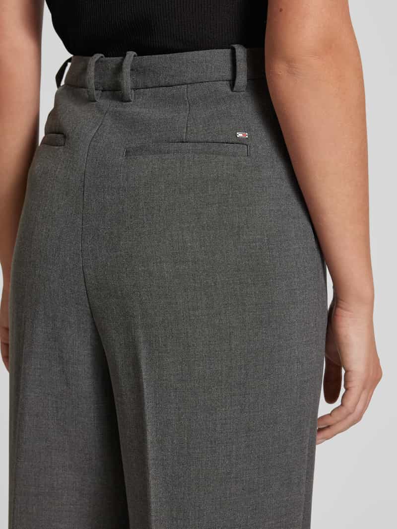 Tommy Hilfiger Straight leg stoffen broek met vaste persplooien