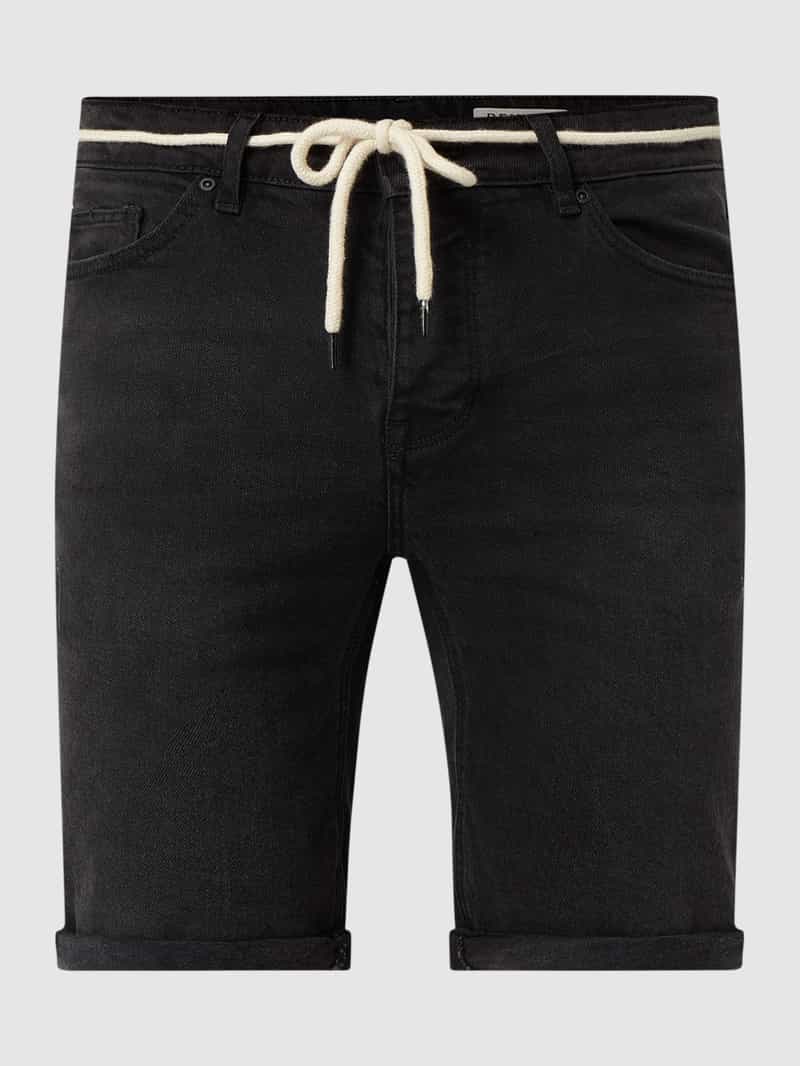 REVIEW Korte regular fit jeans met stretch