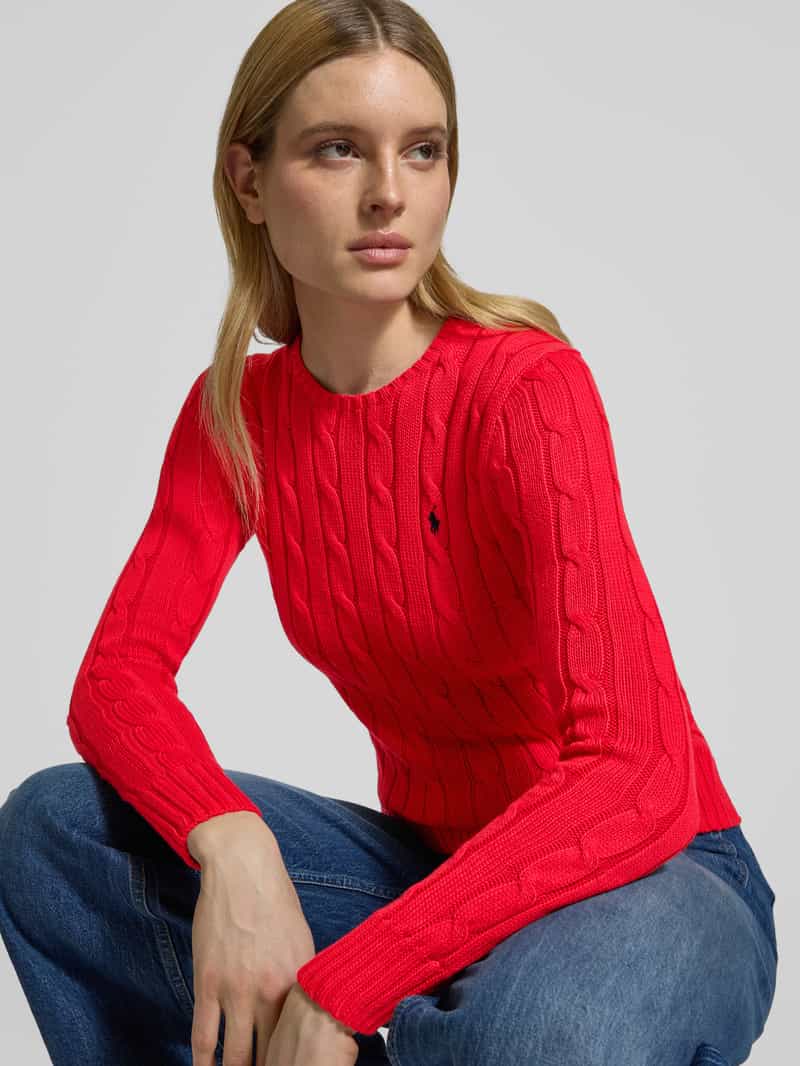 Polo Ralph Lauren Gebreide pullover met logostitching model 'JULIANNA'