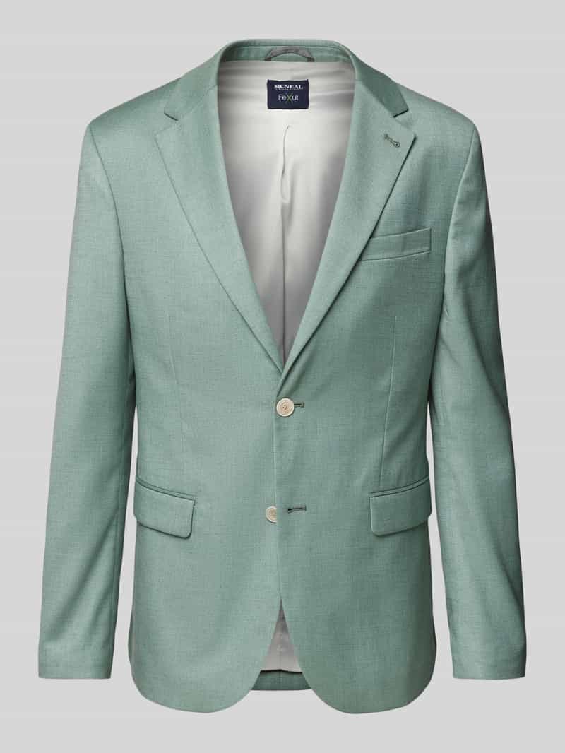 Slim fit linnen colbert met knoopsluiting