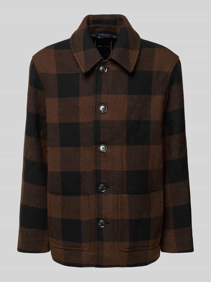 Tommy Hilfiger Oversized overhemdjack van wolmix