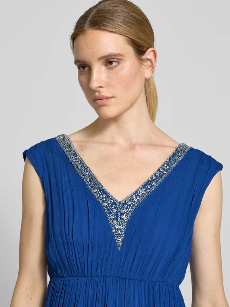 GUIDO MARIA KRETSCHMER WOMAN Avondjurk met siersteentjes en pailletten model 'Melissa'