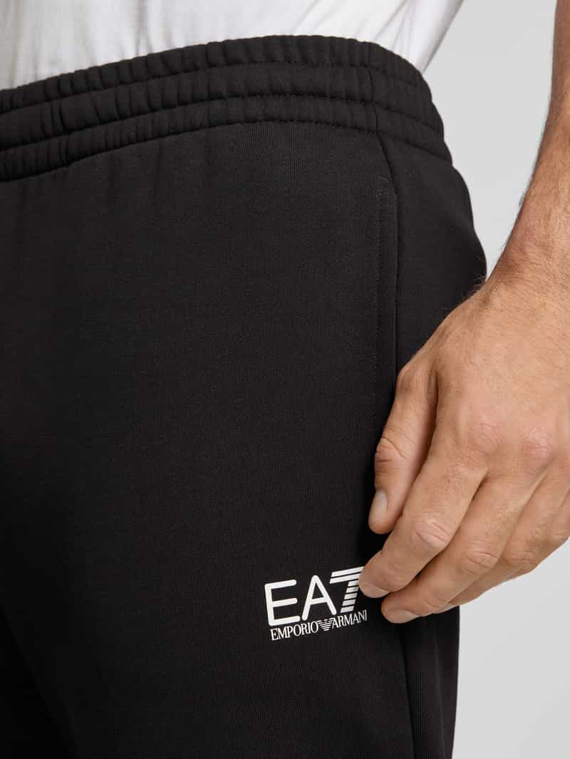 EA7 Emporio Armani Regular fit sweatpants met labelprint