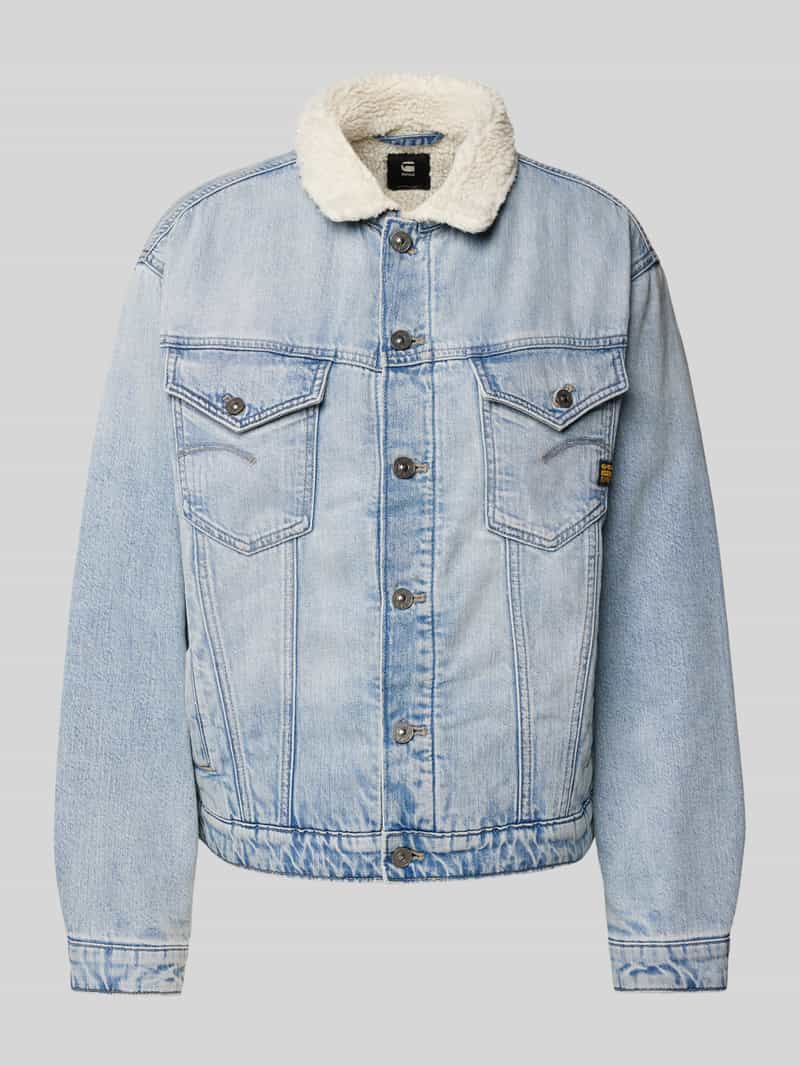 G-Star Raw Jeansjack met voering van imitatiebont
