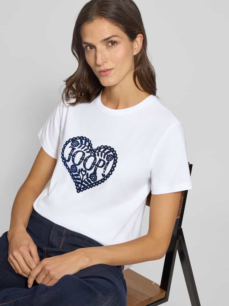 Joop! T-shirt met ronde hals model 'Tita'