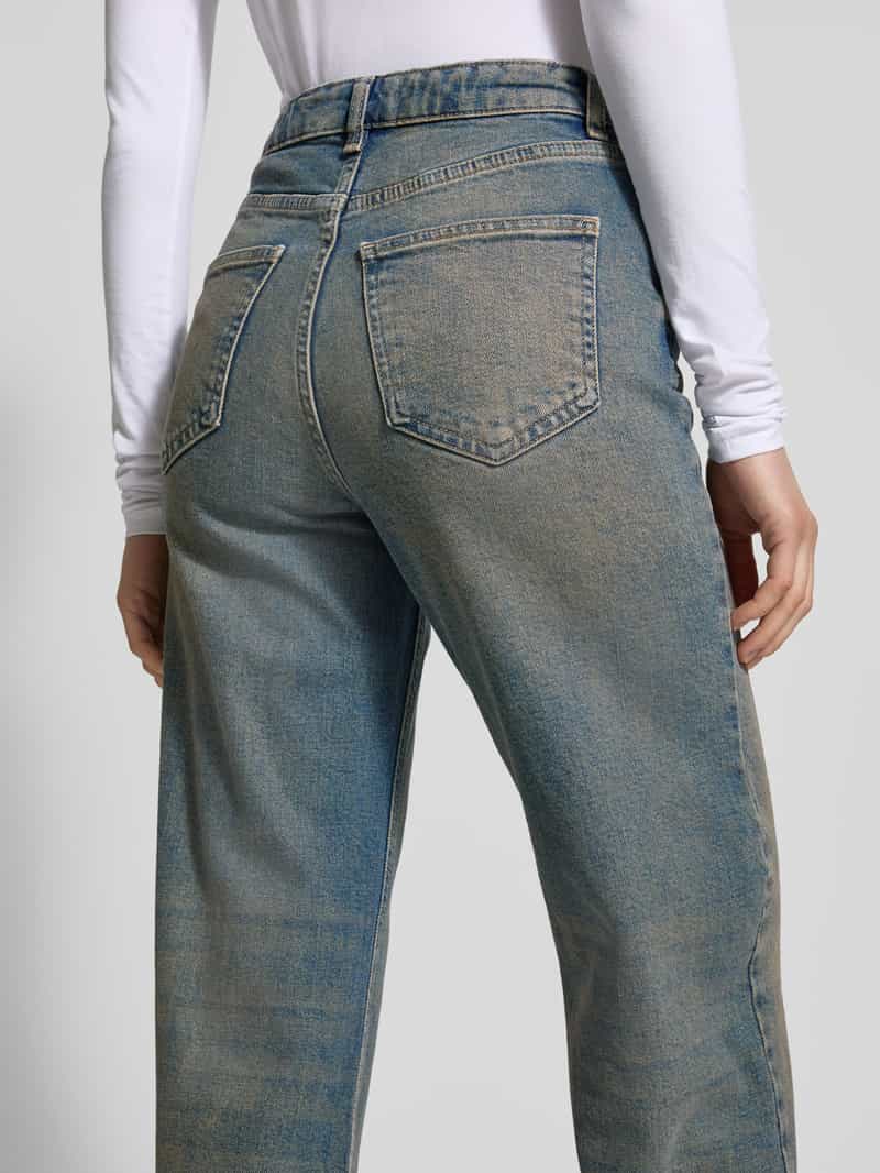 Only Relaxed fit high waist jeans van biologsche katoenmix model 'JUICY'