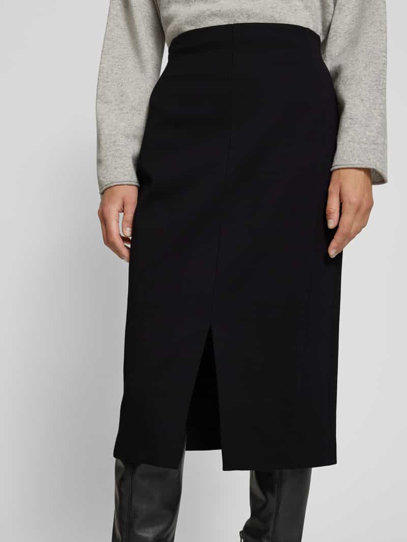 s.Oliver BLACK LABEL Slim fit kokerrok van viscosemix met loopsplit