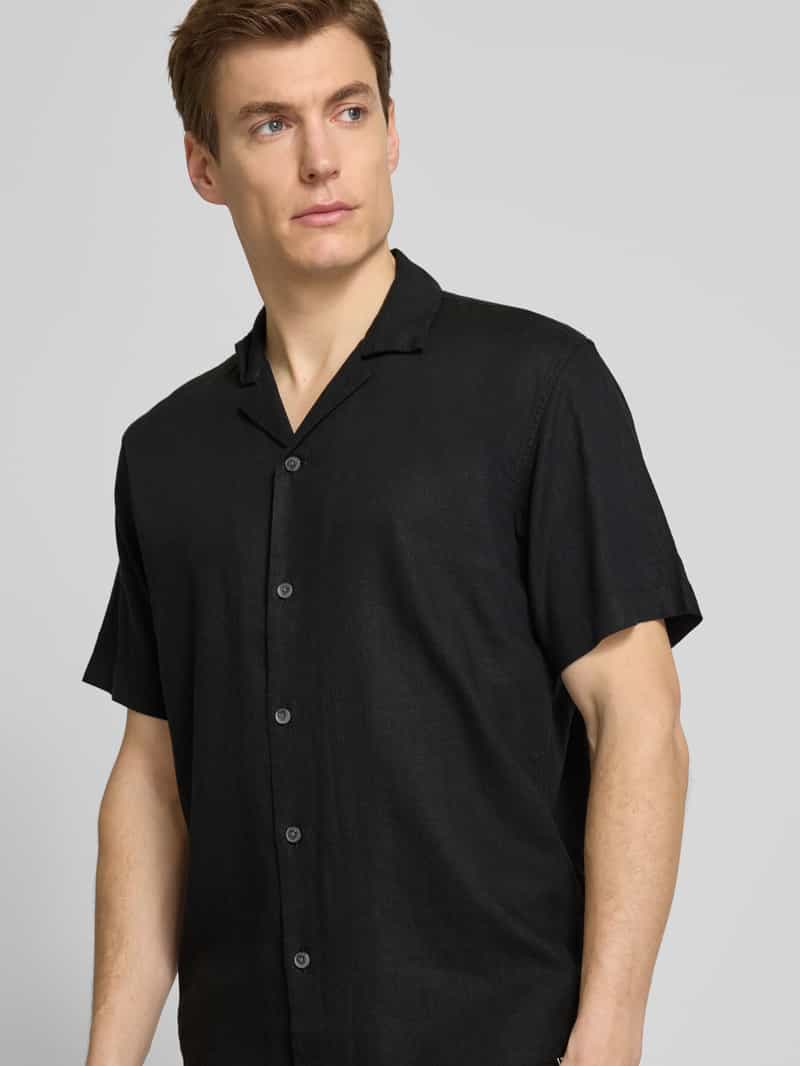 Tom Tailor Denim Relaxed fit vrijetijdsoverhemd van een mix van viscose en linnen