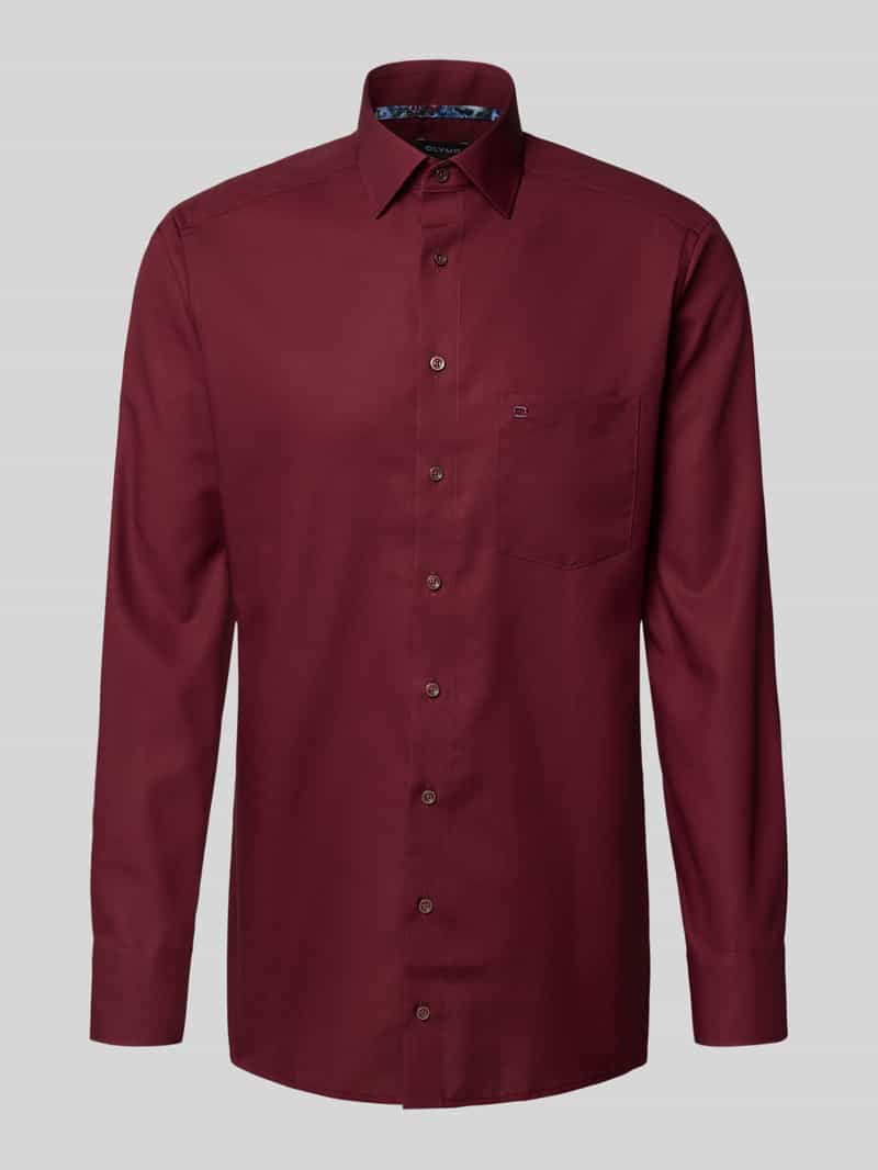 Olymp Slim fit zakelijk overhemd van puur katoen