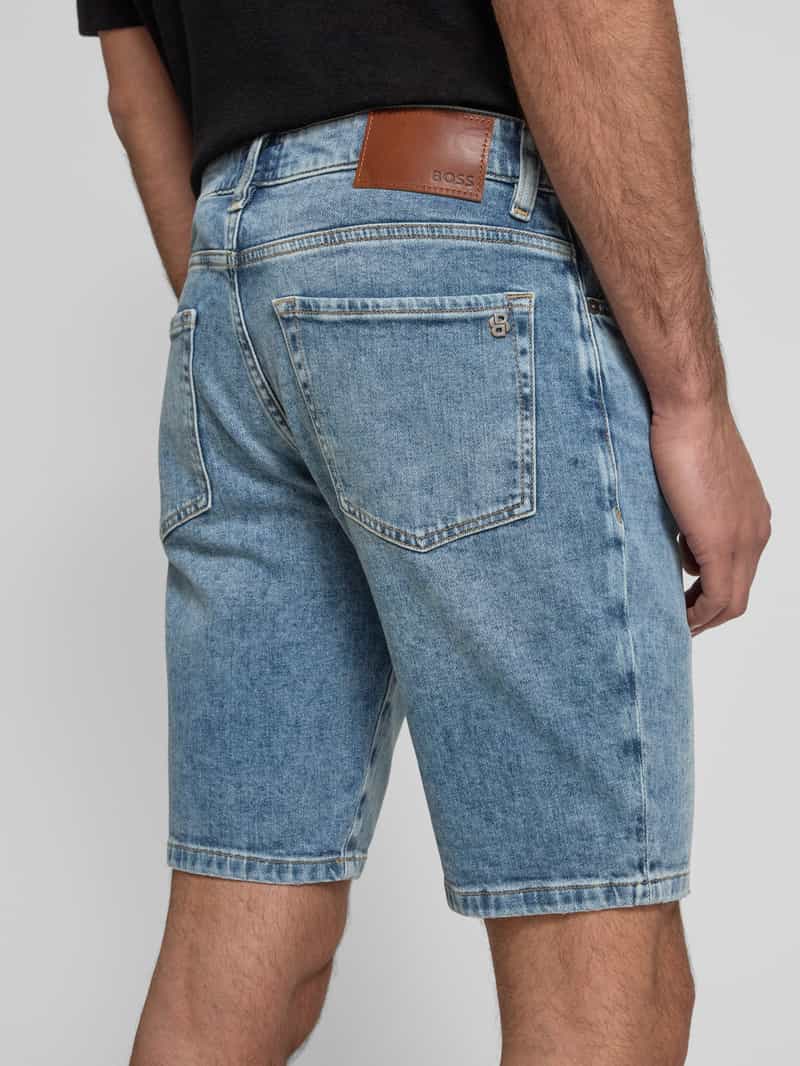 Boss Orange Korte regular fit jeans in used-look model 'Re.Maine'
