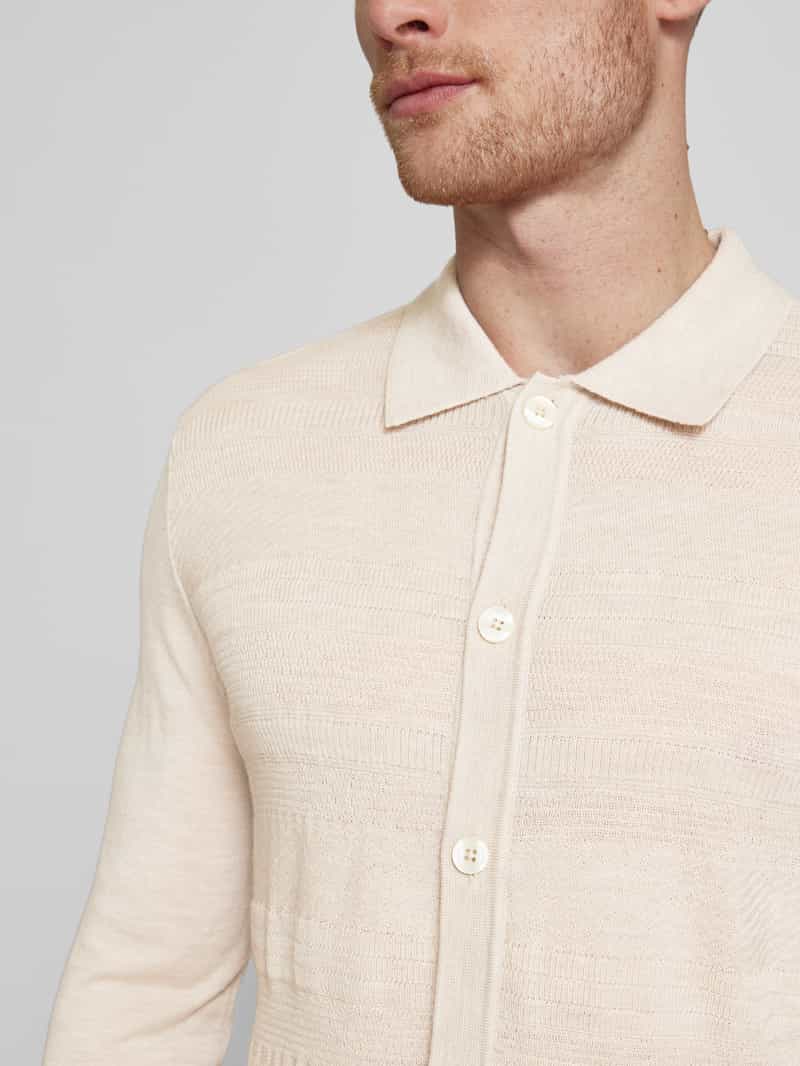 Selected Homme Cardigan met platte kraag model 'TRAY'
