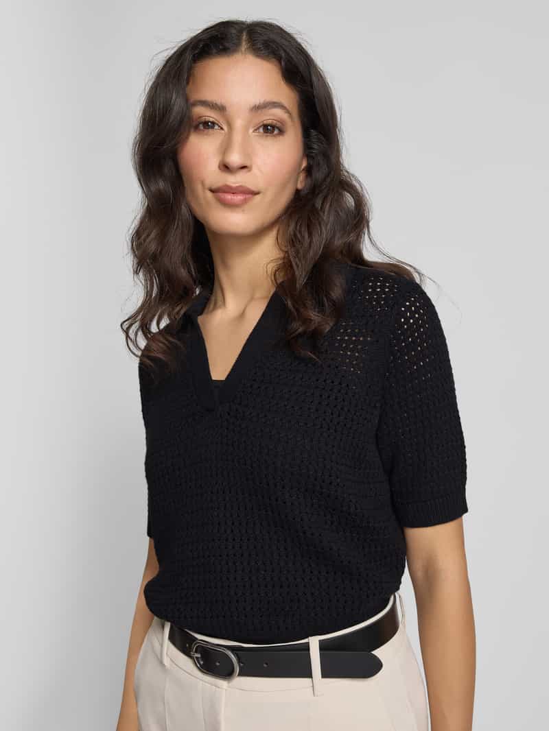Soyaconcept Gebreide pullover met 1 2-mouwen en platte kraag model 'DENEFA'