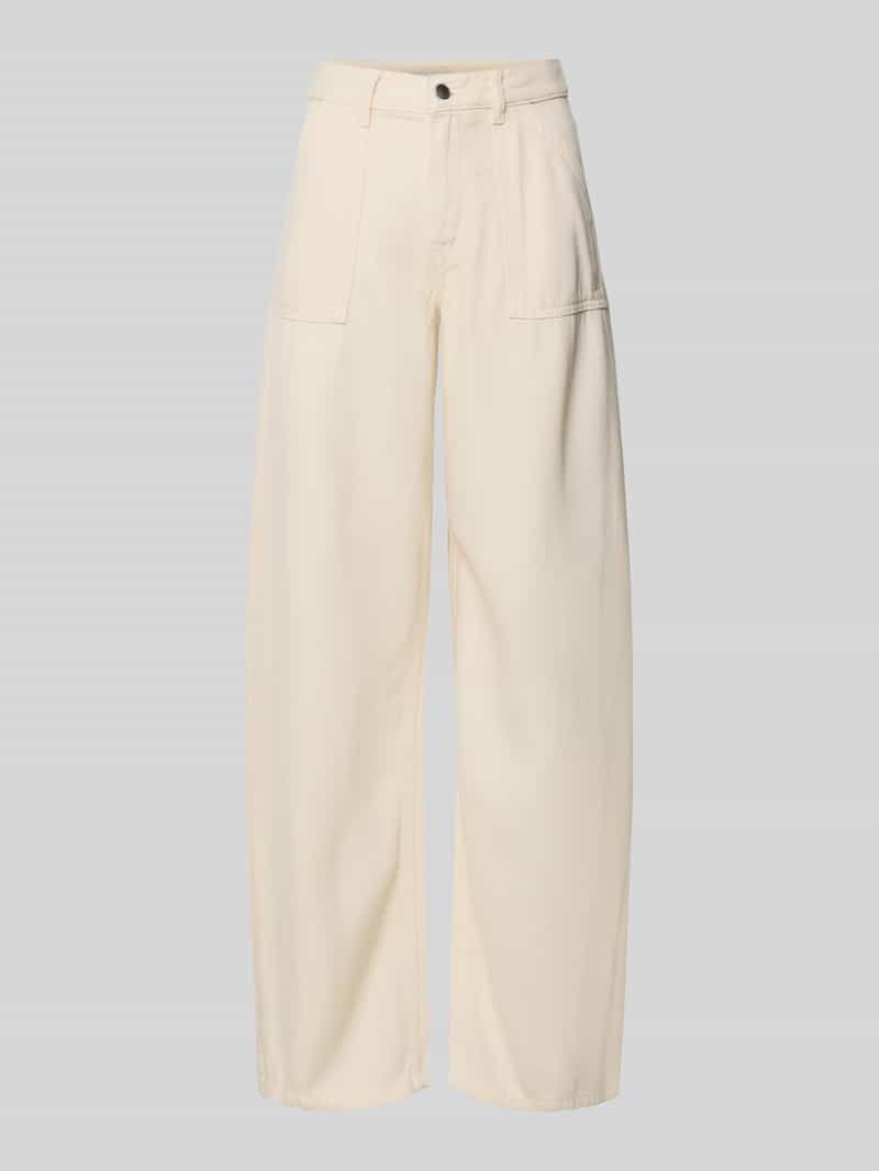 Wide leg jeans van lyocell
