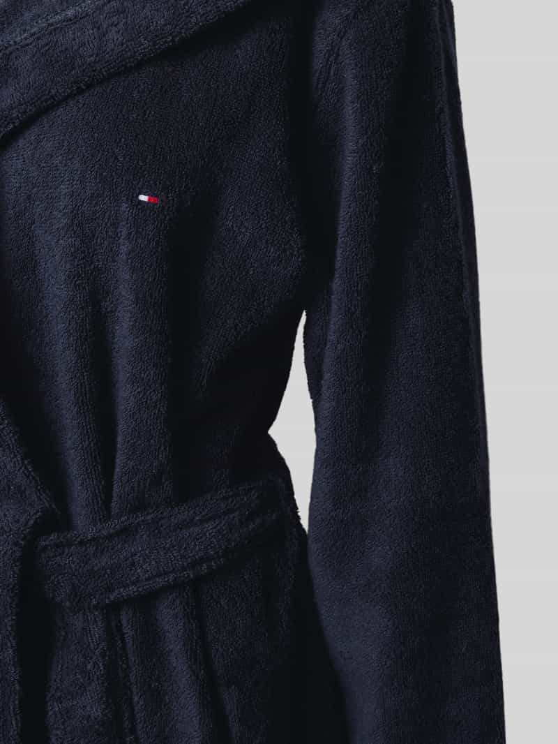 Tommy Hilfiger Regular fit badjas van puur katoen met capuchon