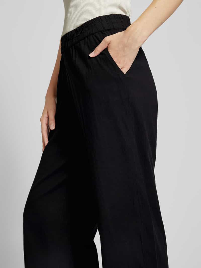 Kaffe Wide leg stoffen broek met elastische band model 'pauline'