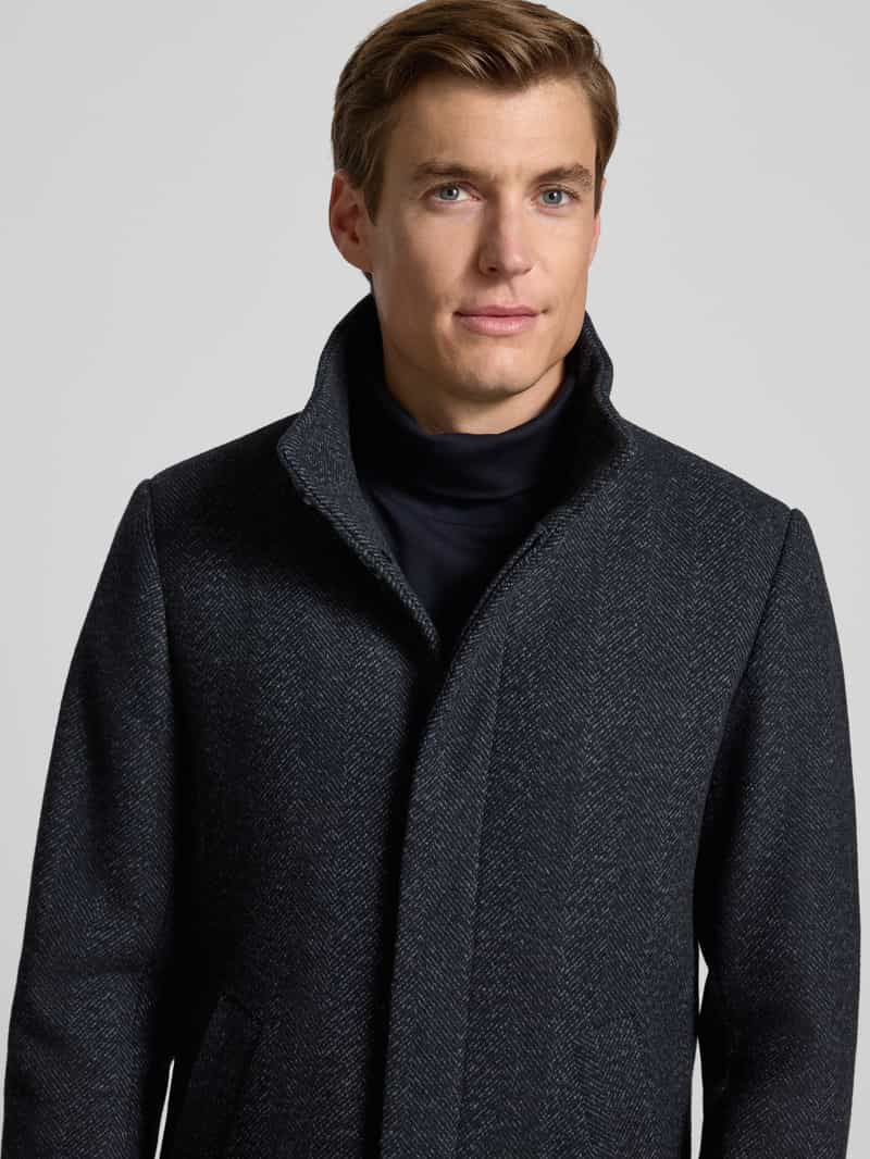 Matinique Regular fit lange jas met wol model 'Harvey''
