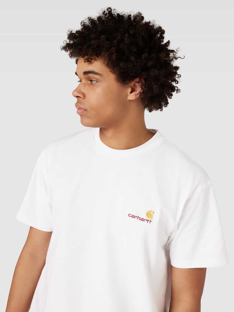 Carhartt Work In Progress T-shirt met labelstitching model 'American'