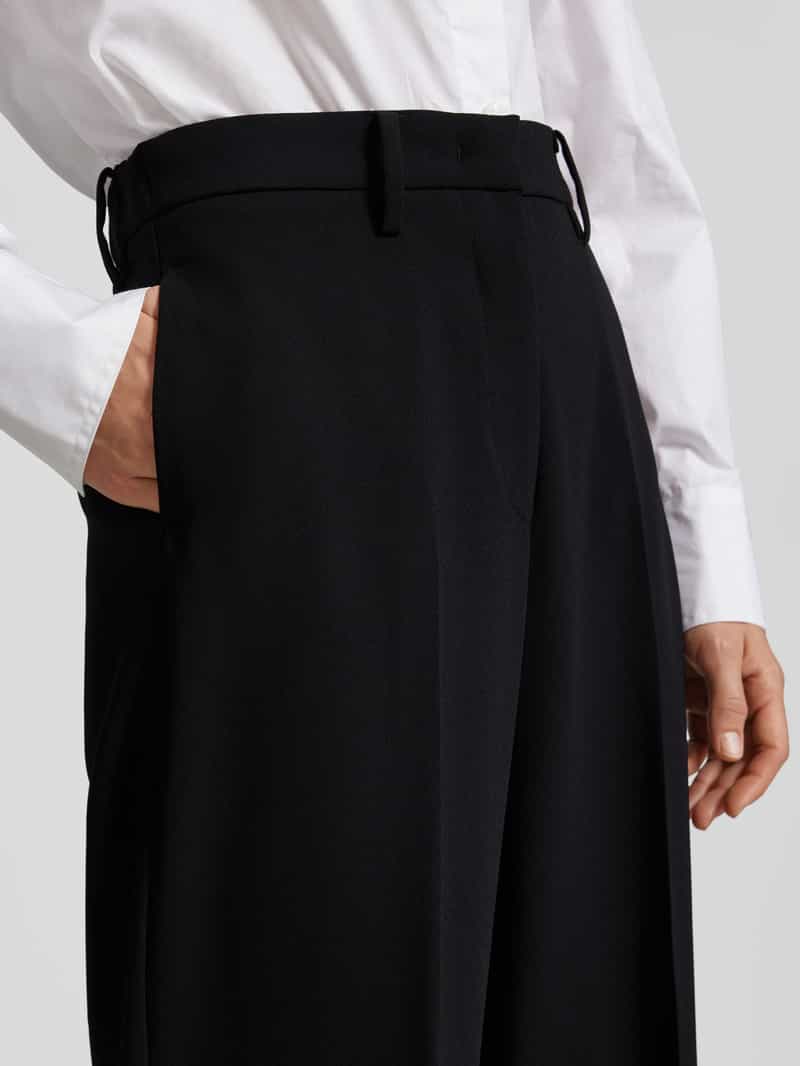 MAC Baggy fit stoffen broek met persplooien model 'Camilla'