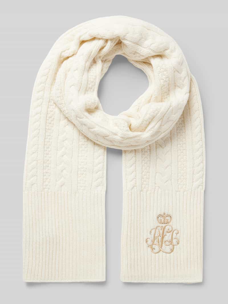 Lauren Ralph Lauren Sjaal met wol en kabelpatroon
