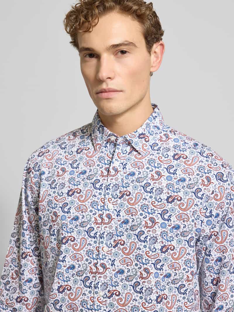 Christian Berg Men Vrijetijdsoverhemd met knoopsluiting