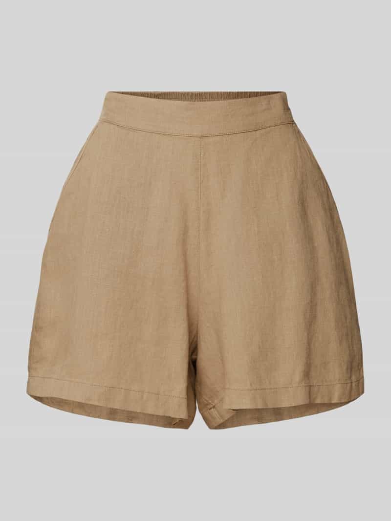 Mazine Korte linnen broek in effen design model 'Pinki'