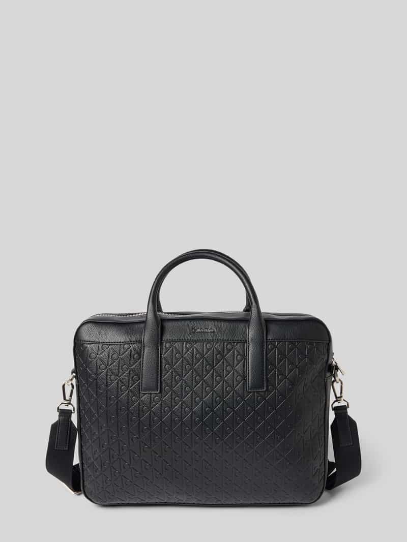 CK Calvin Klein Laptoptas met logo-applicatie model 'Emboss'