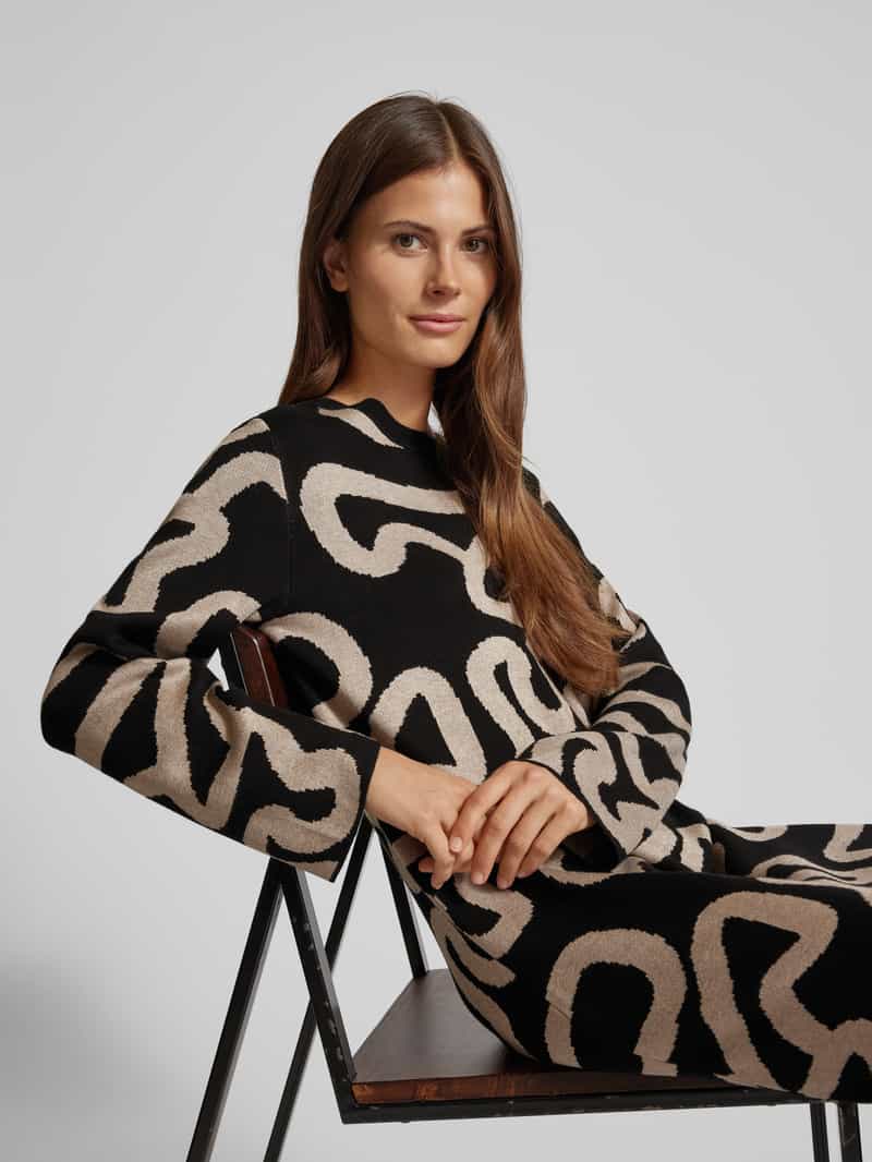 FREE QUENT Midi-jurk met ronde hals model 'Ani'
