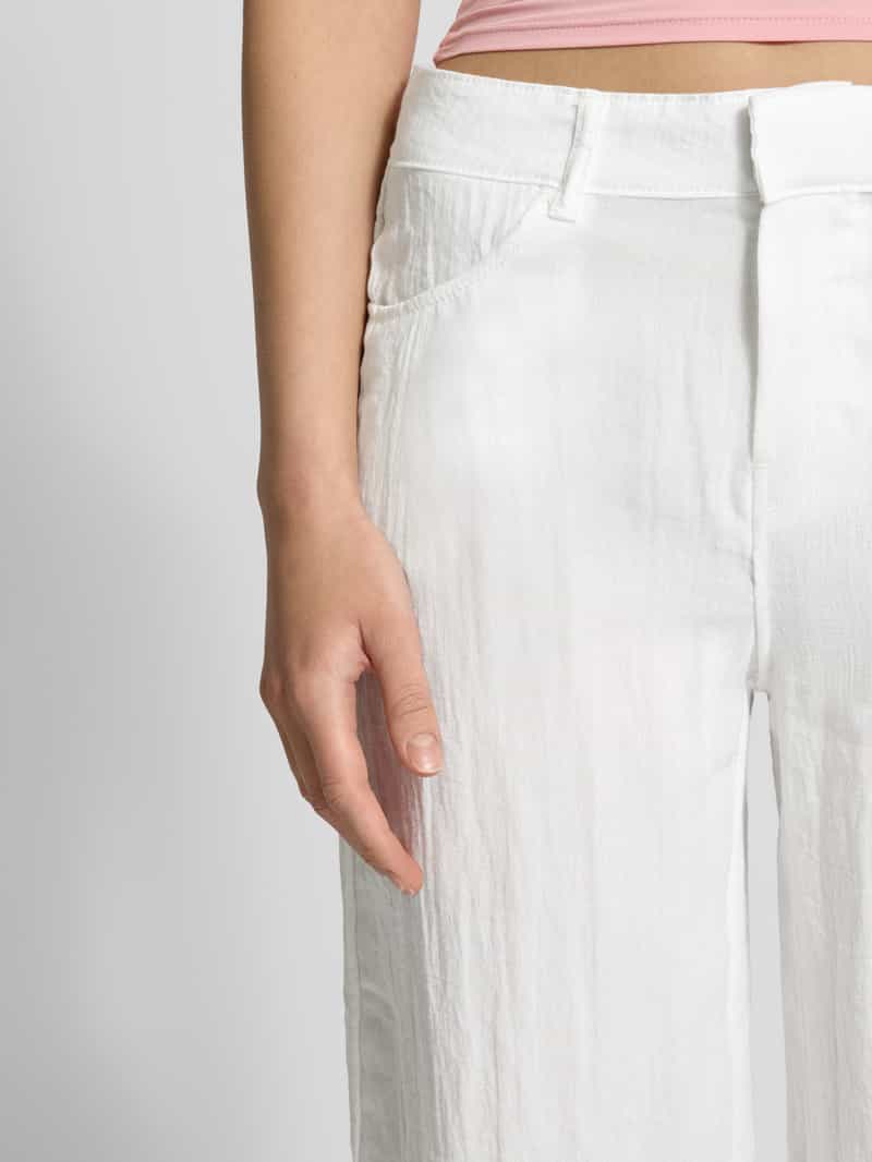 Weekday Straight leg stoffen broek in kreuklook model 'Sander'