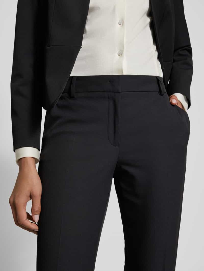 Christian Berg Woman Selection Slim fit stoffen broek met persplooien