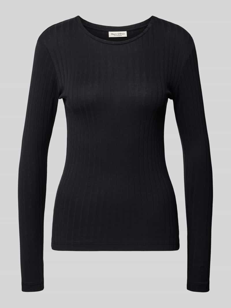 Marc O'Polo Slim fit shirt met lange mouwen van een mix van katoen en modal